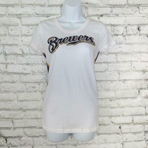 Victoria Secret Pink Women Small Major League Baseball Milwaukee Brewers T-shirt